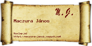 Maczura János névjegykártya